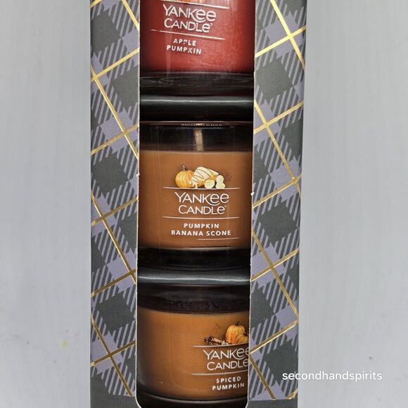Lot Of 3 Yankee Candle Minis Pumpkin Season Gift Set - Picture 2 of 4